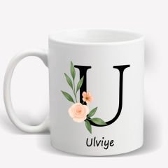 U Harfi İsime Özel Kupa Bardak