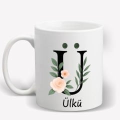 Ü Harfi İsime Özel Kupa Bardak