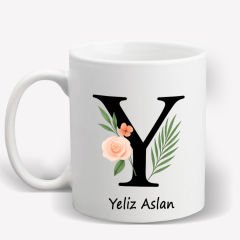 Y Harfi Kişiye Özel Kupa Bardak
