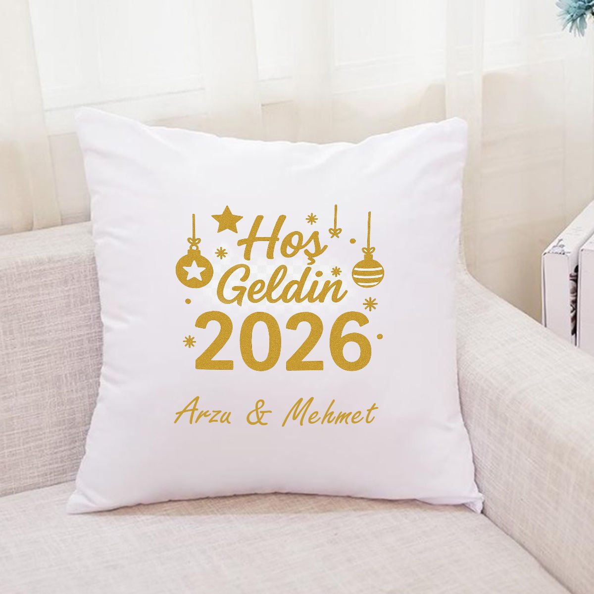 Hoş Geldin 2026 Kişiye Özel Yastık