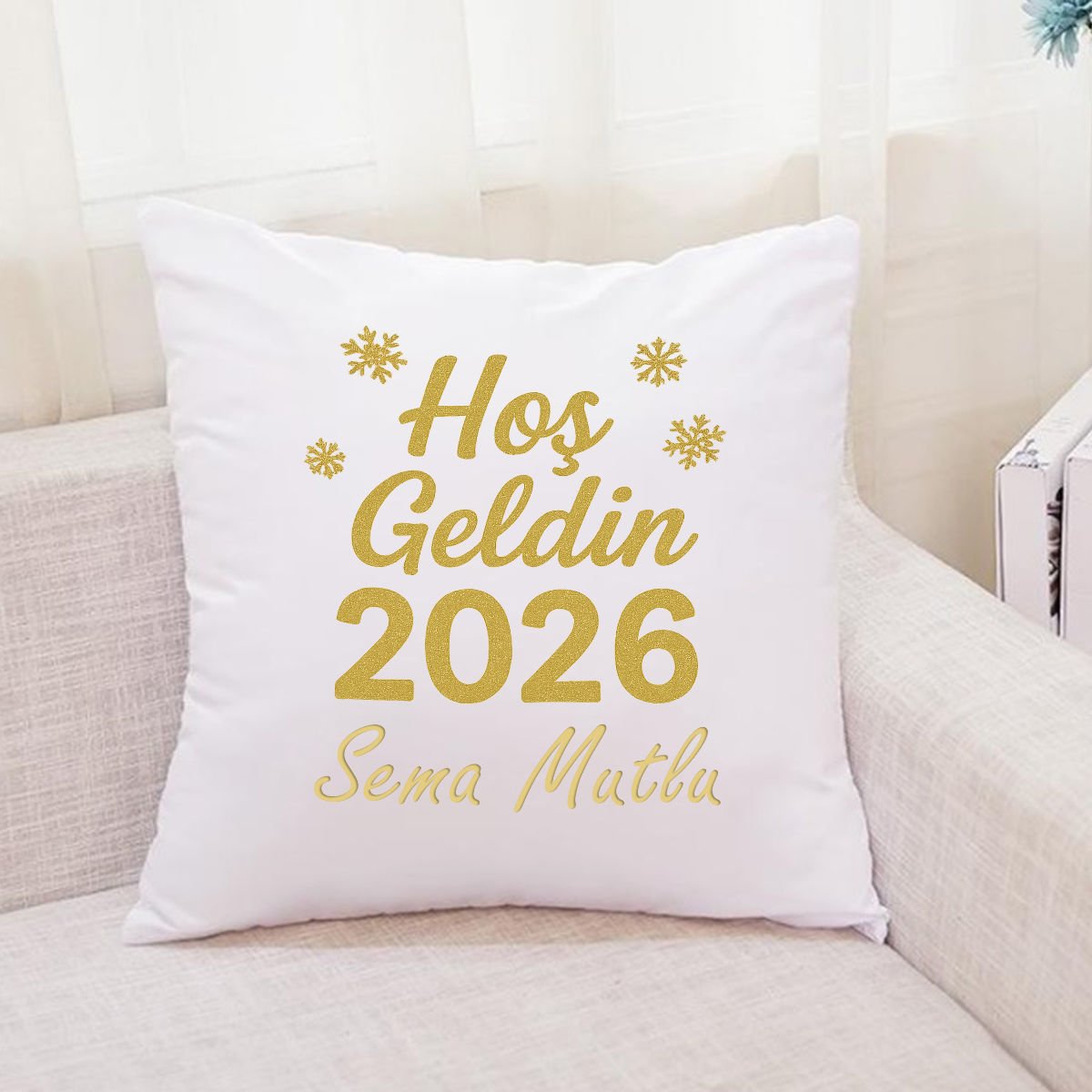Hoş Geldin 2026 Kişiye Özel Yastık