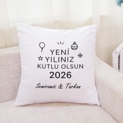 Çiftlere Yeni Yıl Temalı Yastık