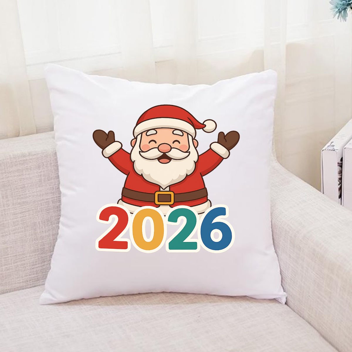 Kişiye Özel Noel Baba Temalı 2026 Yastık