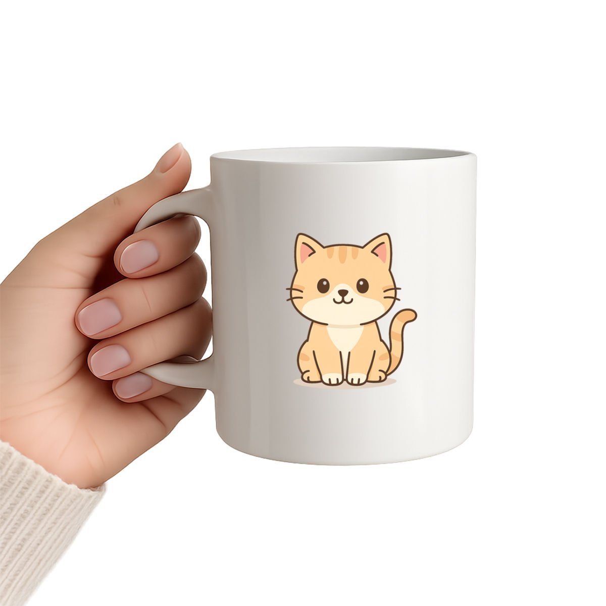 Sevimli Kedicik Tasarımlı Kupa Bardak