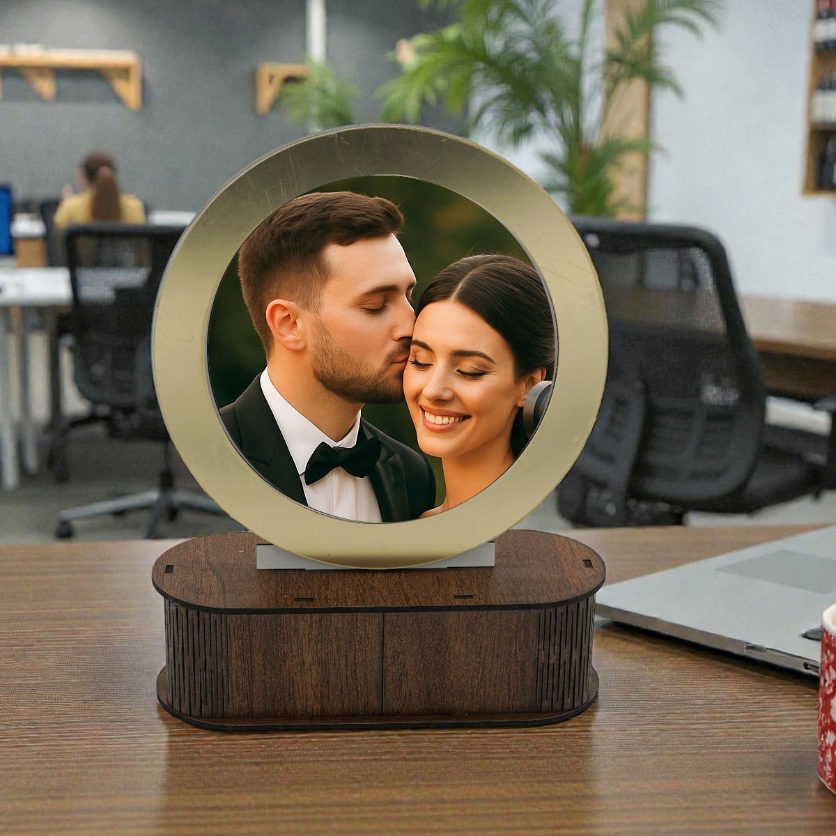 Gold Aynalı Pleksi Fotoğraf Çerçevesi