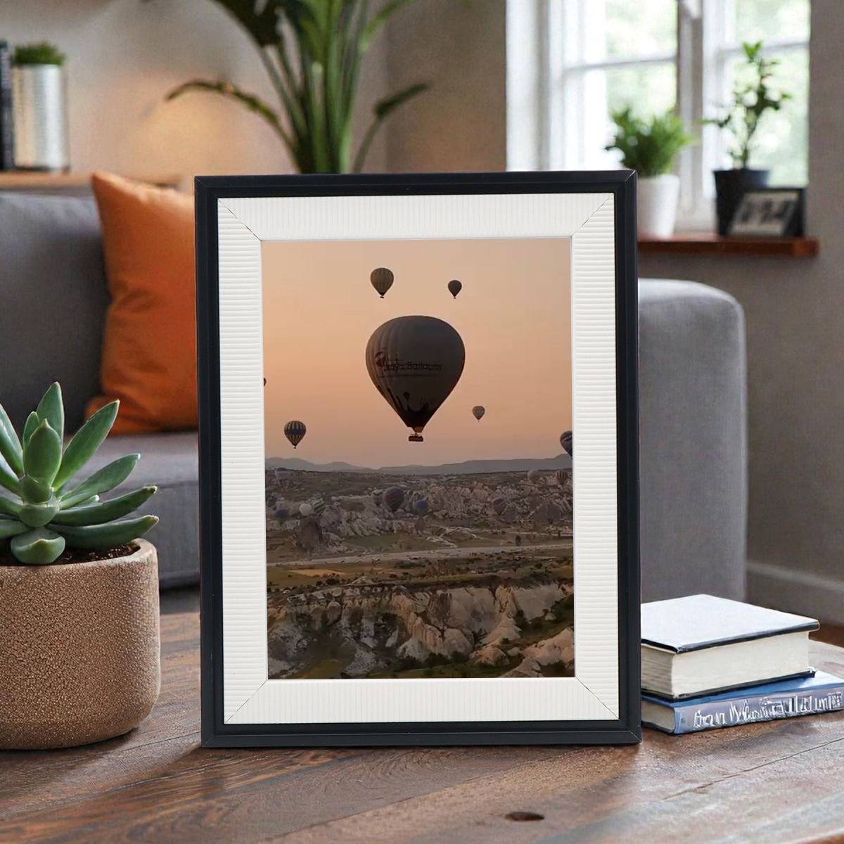 Siyah Metal Paspartulu 15x21 Fotoğraf Çerçevesi