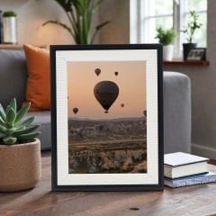 Siyah Metal Paspartulu 15x21 Fotoğraf Çerçevesi