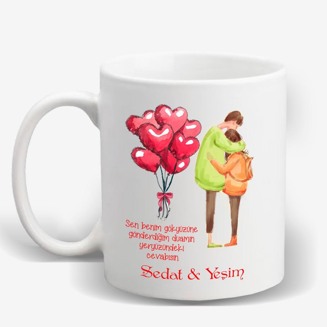 Metin Yazılı Sevgili Kupası