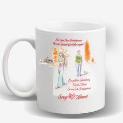 Metin Yazılı Sevgililer Günü Kupası