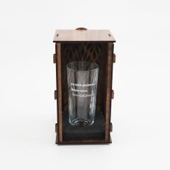 En Kötü Günümüz Böyle Olsun Ahşap Kutulu Rakı Kadehi