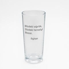 Metin Yazılı Ahşap Kutulu Rakı Kadehi