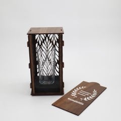 Metin Yazılı Kişiye Özel Ahşap Kutulu Rakı Kadehi