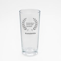 Metin Yazılı Kişiye Özel Ahşap Kutulu Rakı Kadehi