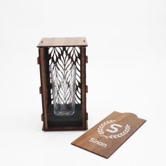 S Harfi Ahşap Kutulu Kişiye Özel Rakı Kadehi