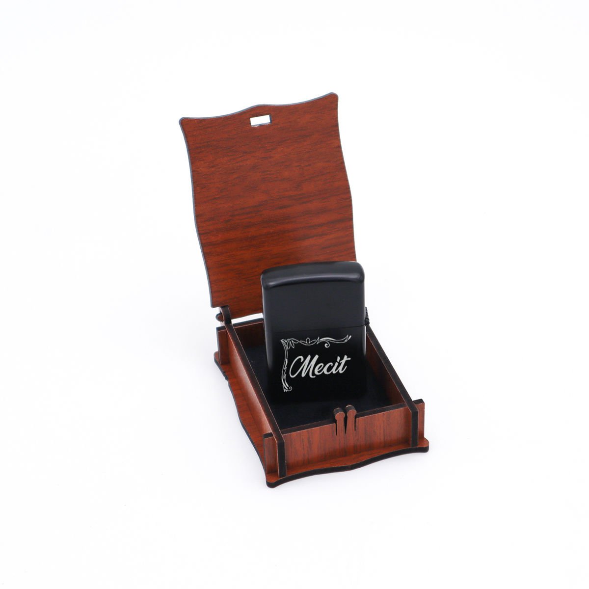 Kişiye Özel Ahşap Kutulu Metal Çakmak