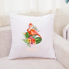 Flamingo Temalı İsime Özel Yastık