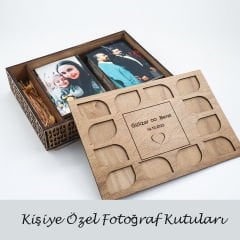 Kişiye Özel Ahşap Fotoğraf Saklama Kutusu