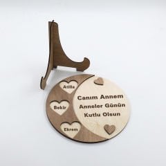 Anneler Günü İfade İçeren Ahşap Stand