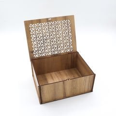 Ahşap Menteşeli Saklama Kutusu