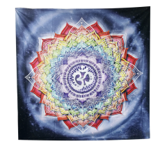 Mandala Goblen Duvar Asılı Polyester Ev Yatak Odası Dekoru 150x150CM