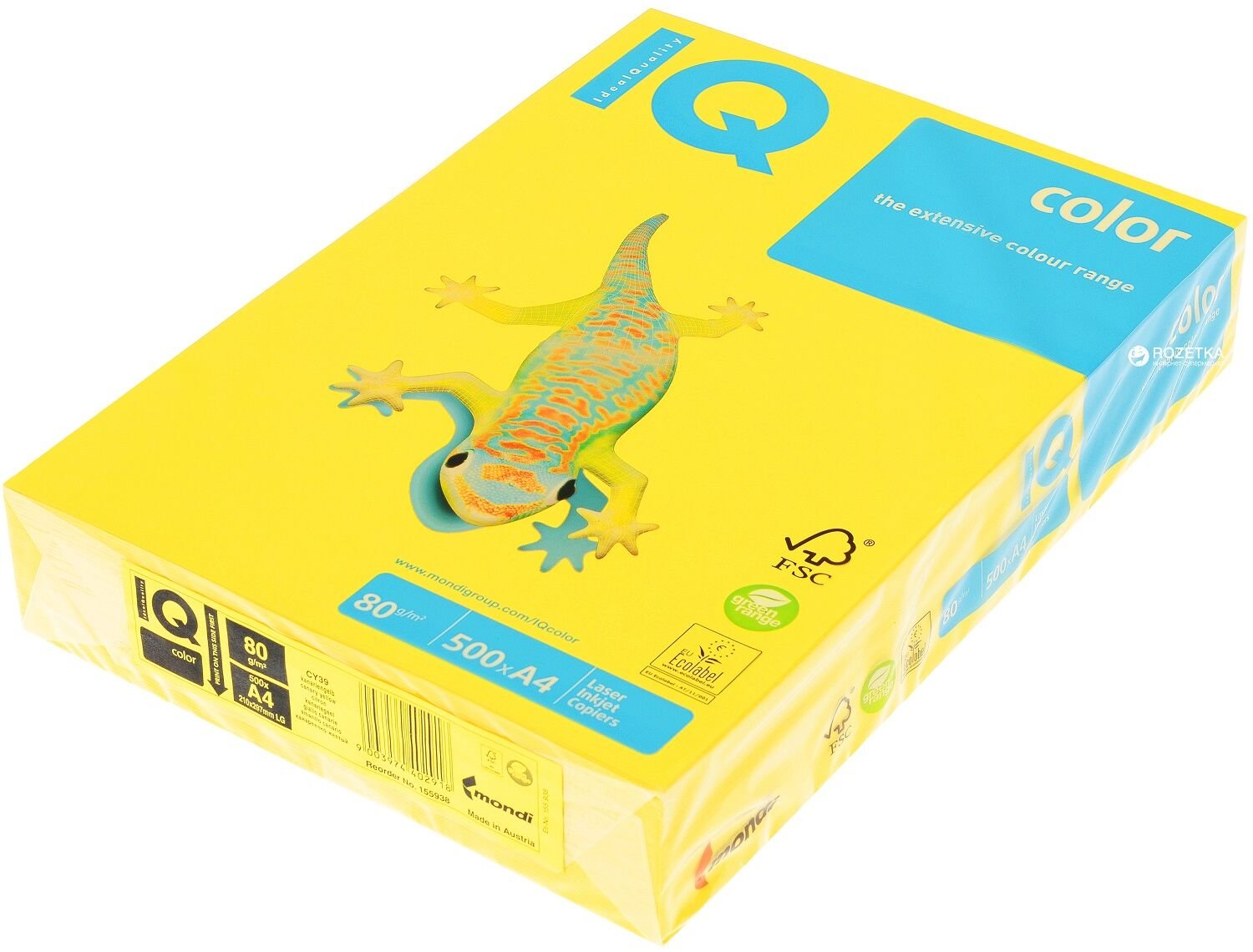 IQ A4 Fotokopi Kağıdı Renkli 80 g/m² 500'lü Paket Koyu Sarı