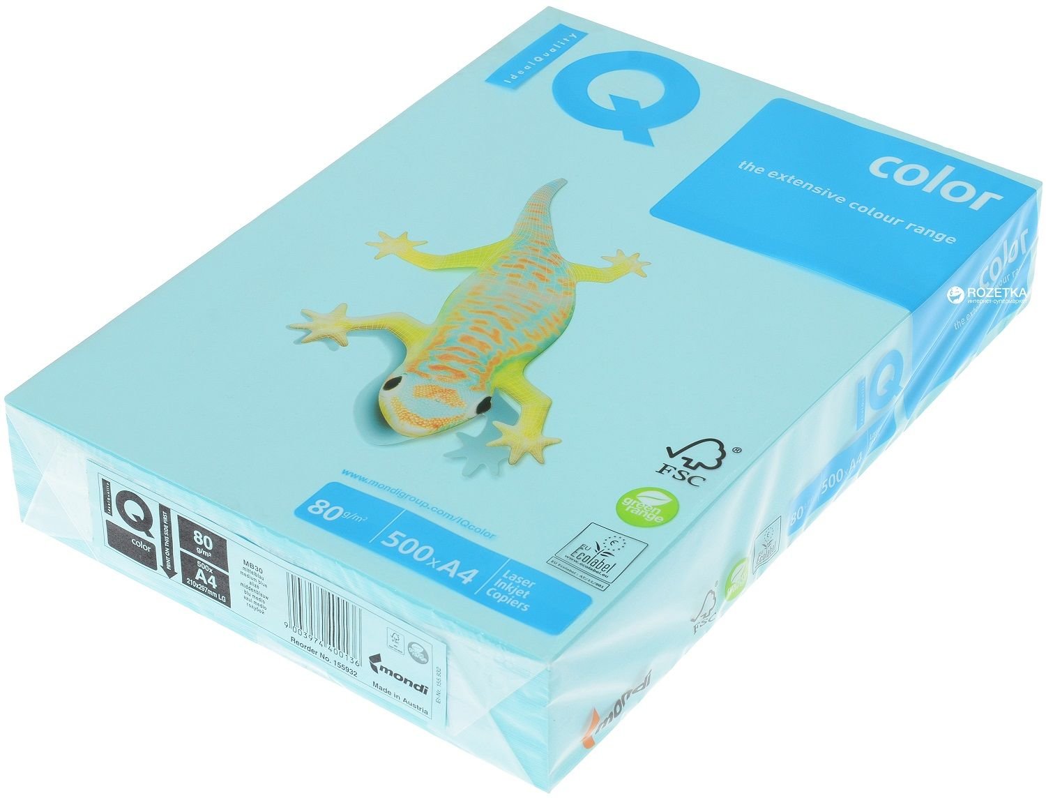 IQ A4 Fotokopi Kağıdı Renkli 80 g/m² 500'lü Paket Açık Mavi