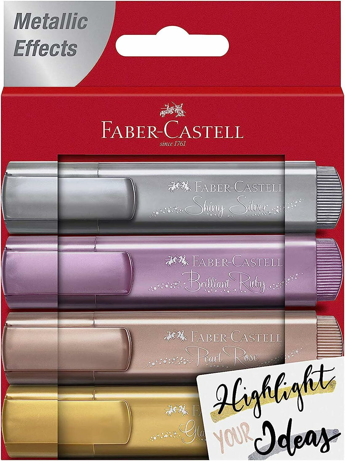 Faber-Castell 46 Metalik Fosforlu Kalem 4'lü Paket
