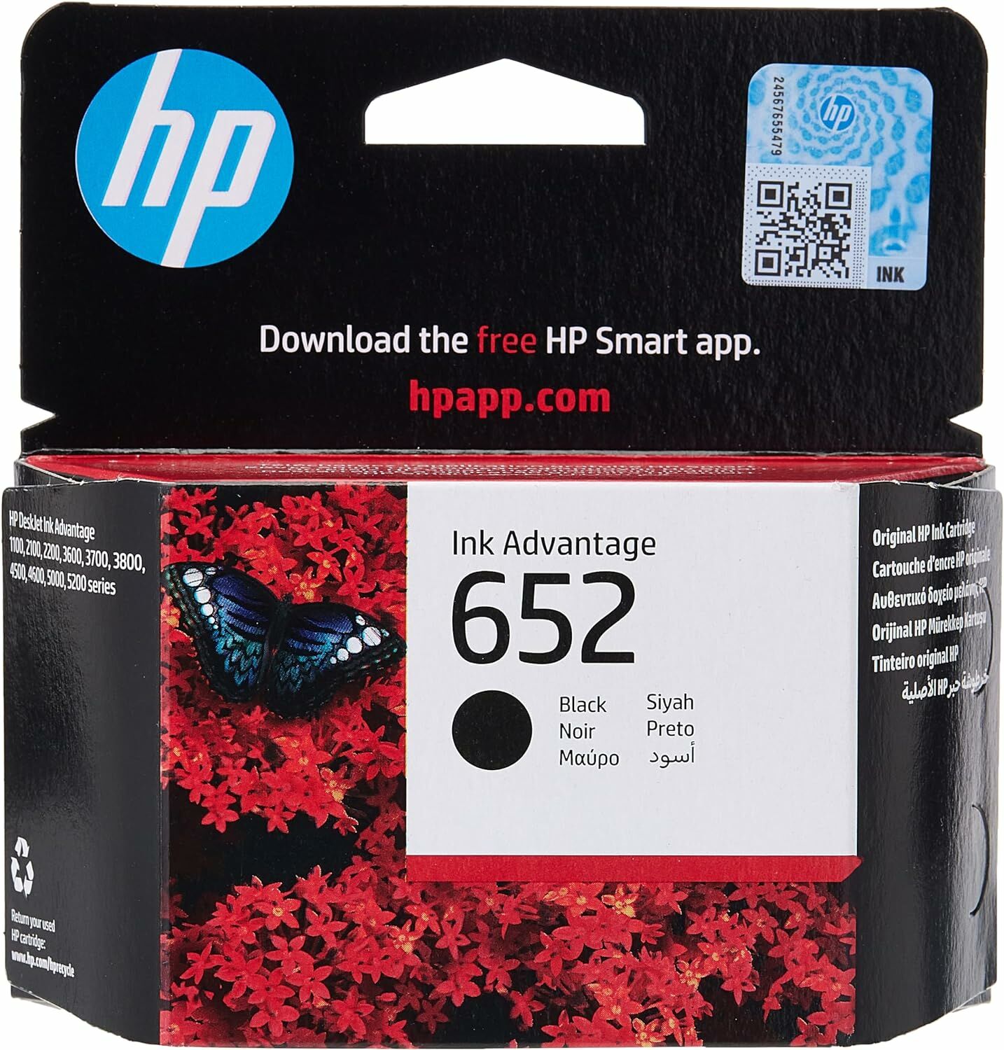 HP 652 F6V25AE Mürekkep Kartuş Siyah