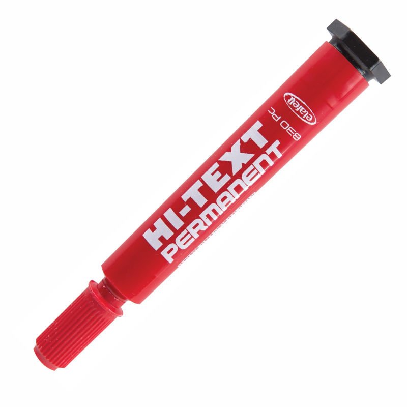 Hi-Text 830PC Koli Kalemi Kesik Uçlu Permanent Kırmızı