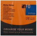İnfo Notes Yapışkanlı Not Kağıdı 75 x 75 mm 80 Yaprak Turuncu