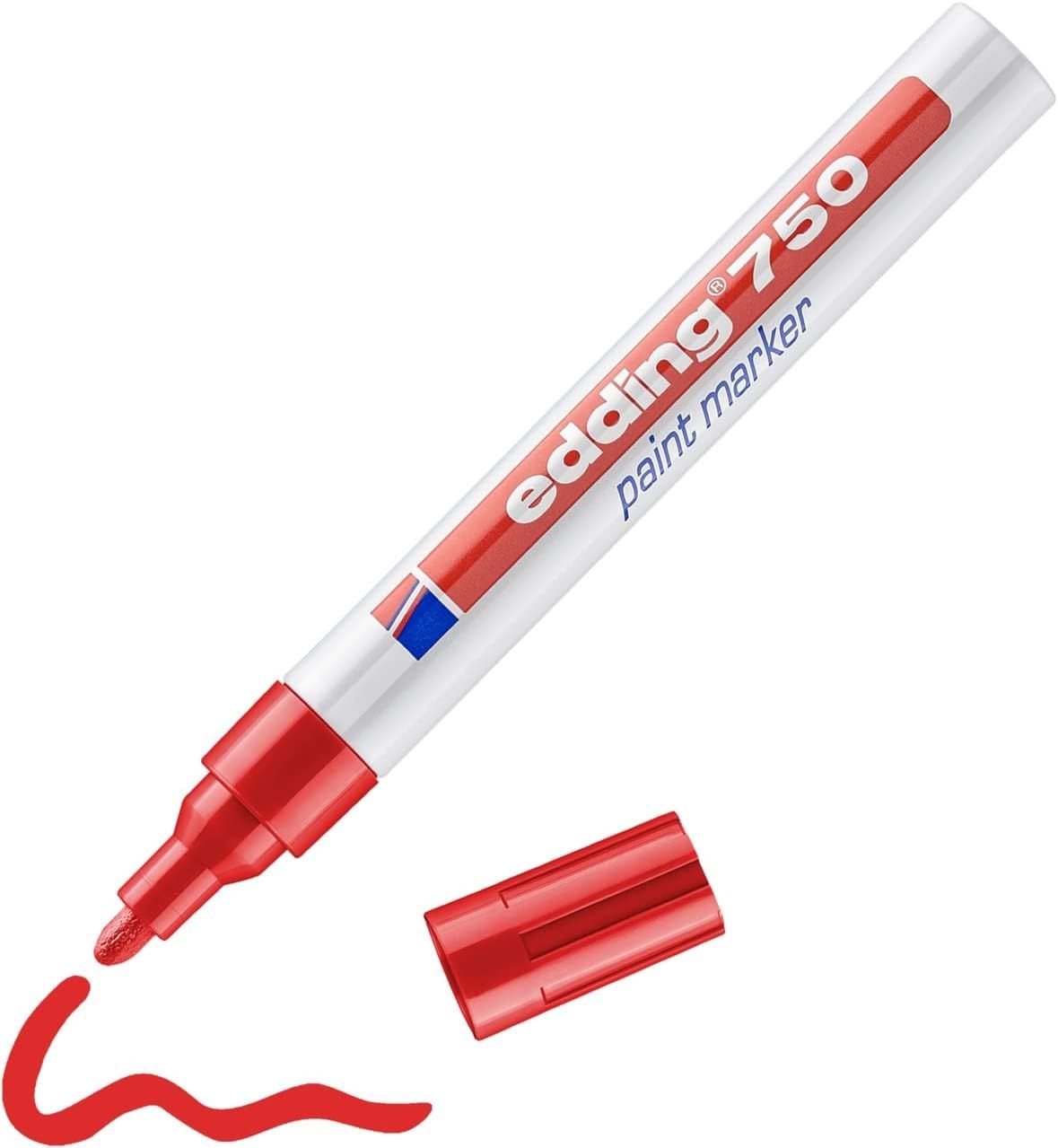 Edding 750 Paint Permanent Markör Kalem Yuvarlak Uç Kırmızı