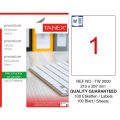 Tanex TW-2000 Yazıcı Etiketi 210 x 297 mm 100 Adet Beyaz