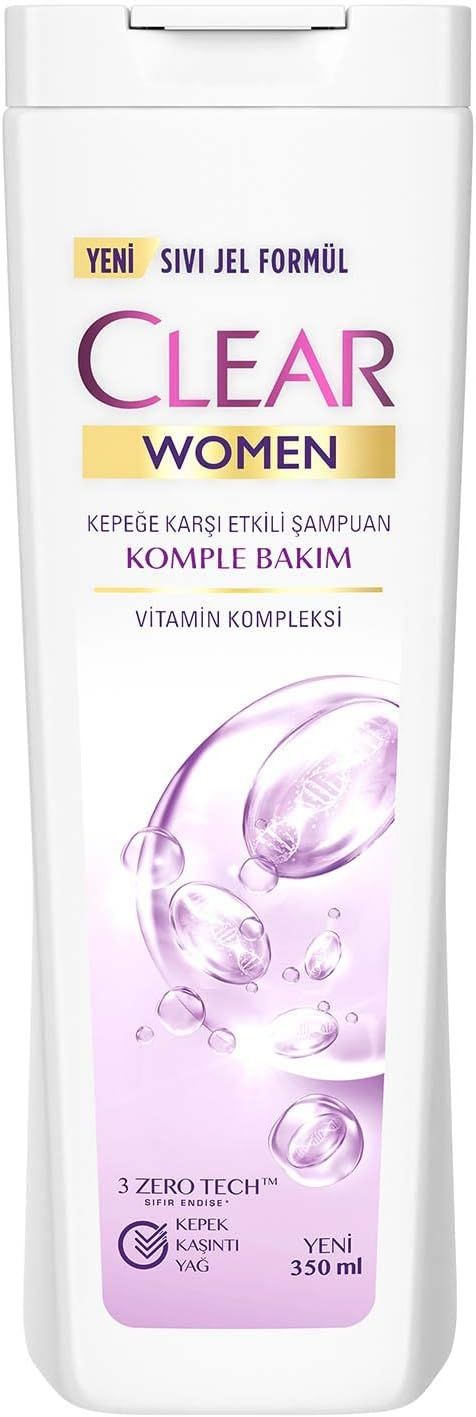 Clear Women Kepeğe Karşı Etkili Şampuan Komple Bakım Vitamin Kompleksi 350 ml