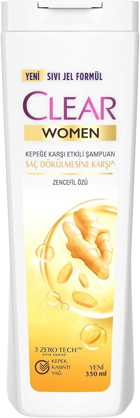 Clear Women Saç Dökülmesine Karşı Etkili Şampuan Zencefil Özü 350 ml