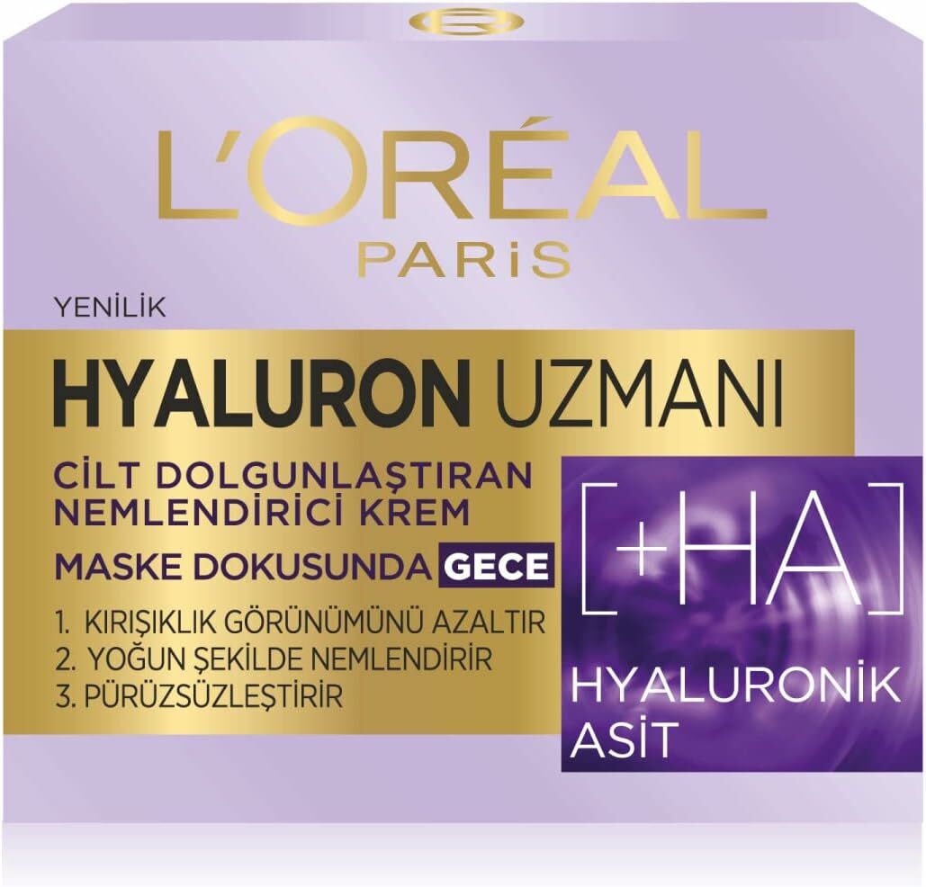 L'Oréal Paris Hyaluron Uzmanı Cilt Dolgunlaştıran Nemlendirici Gece Kremi