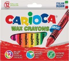 Carioca Jumbo Elleri Kirletmeyen Yıkanabilir Pastel Boya Kalemi 12'li