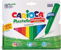 Carioca Üçgen Elleri Kirletmeyen Yıkanabilir Pastel Boya Kalemi 12'li