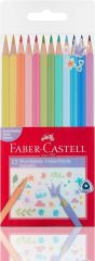 Faber-Castell Pastel Renkler Üçgen Kuru Boya Kalemi 12'li