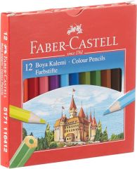 Faber-Castell Yarım Boy Kuru Boya Kalemi 12'li