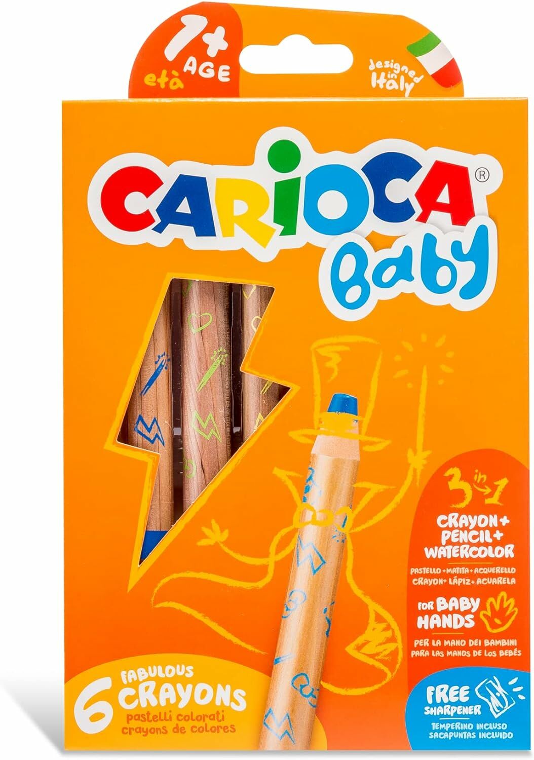 Carioca Baby Jumbo Ahşap Gövdeli Boya Kalemi 6'lı