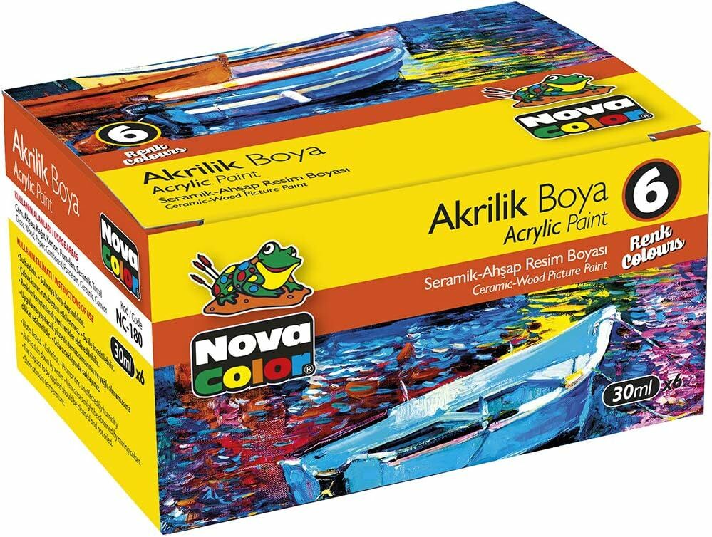 Nova Color NC-180 Akrilik Boya 30 ml 6 Renk