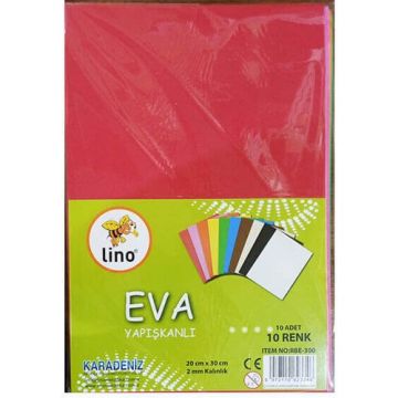 Lino Yapışkanlı Eva 20 x 30 cm 10 Renk 2 mm