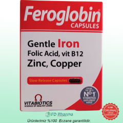 Vitabiotics Feroglobin Iron Takviye Edici Gıda 30 Kapsül