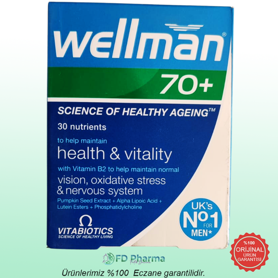 Vitabiotics Wellman 70+ Takviye Edici Gıda 30 Tablet