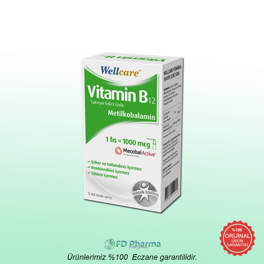 Wellcare Vitamin B12 1000 mcg Sprey 5 ml