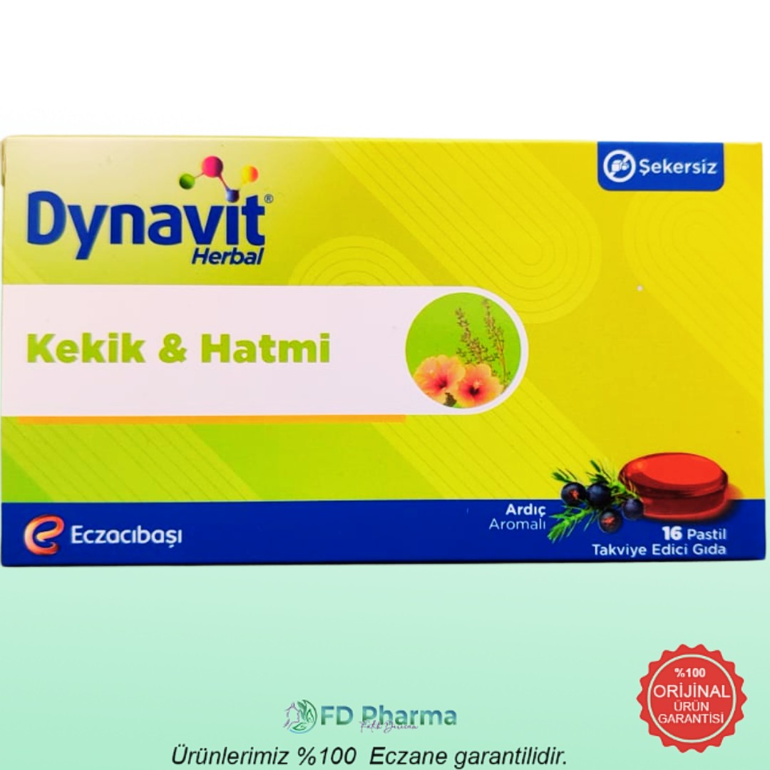 Eczacıbaşı Dynavit Herbal Kekik ve Hatmi İçeren 16 Adet Pastil