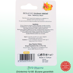 Fe Kids Besleyici Dudak Kremi SPF50 Tropical Fruit 5gr