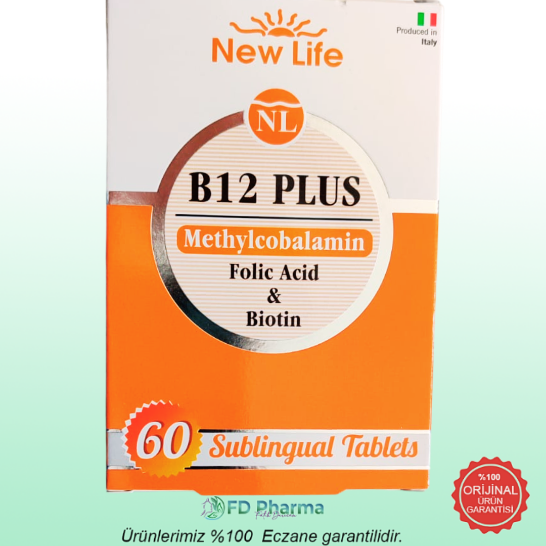 New Life B12 Plus Folik Asit ve Biotin İçeren Takviye Edici 60 Tablet