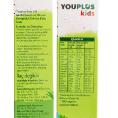 Youplus Kids VM Multivitamin ve Mineral Kompleksi 150 ml