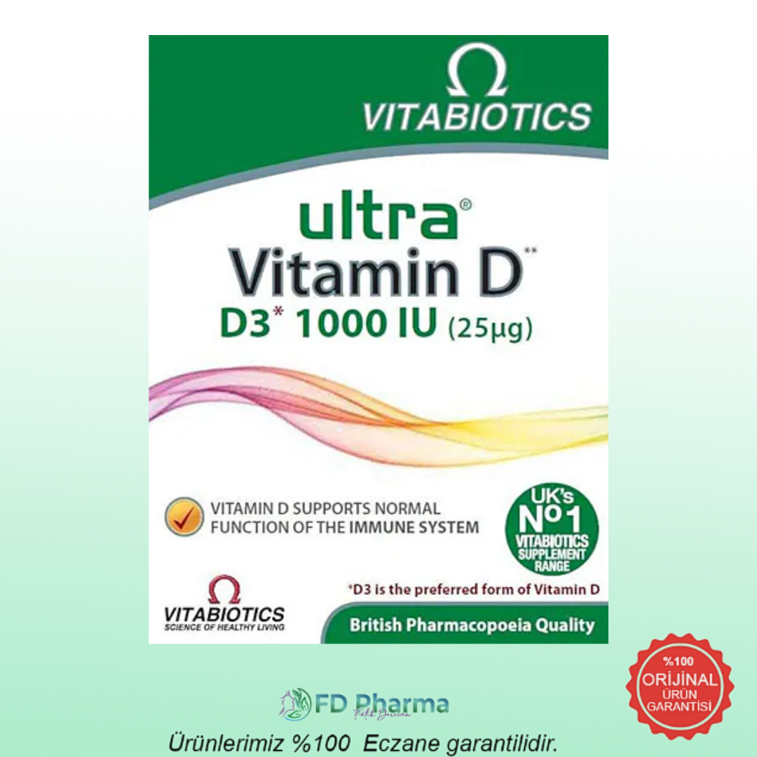 Vitabiotics Ultra Vitamin D D3 1000IU 96 Kapsül